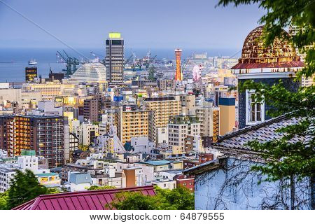 Kobe, Japan skyline from the Kitano District.