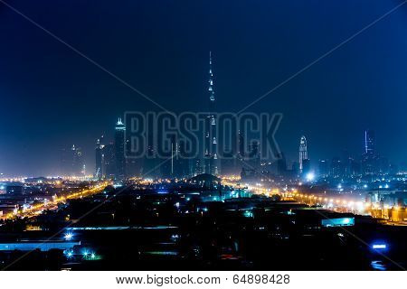 Dubai Panorama And Burj Khalifa Is Currently The Tallest Building In The World, At 829.84 M (2,723 F