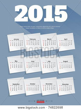 Calendar template brochure business design. Vector illustration.