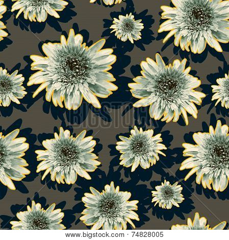 Floral outline pattern