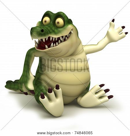 sitting crocodile