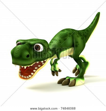 Cartoon of green dinosaurs