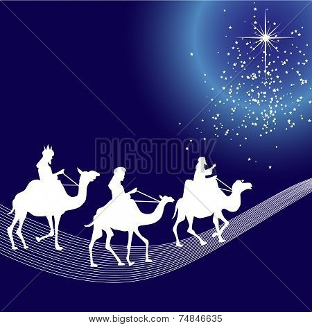 Three wise men silhouette