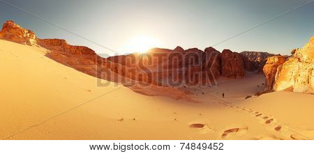 Desert with mountains. Sinai, Egypt