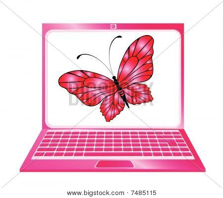 vector pink notebook