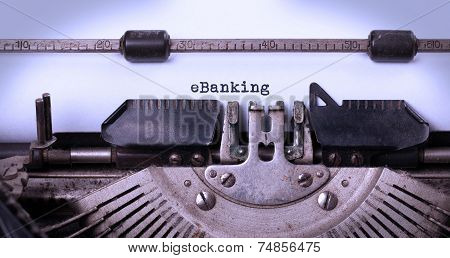 Vintage Inscription Made By Old Typewriter