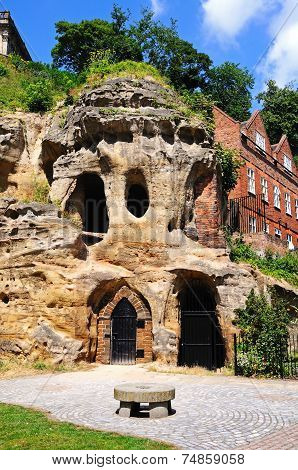 Castle mound caves, Chester.
