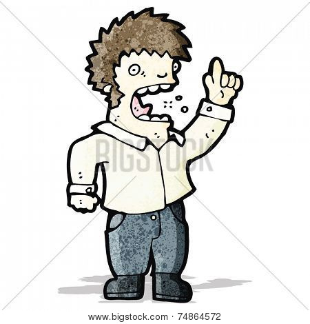 cartoon obnoxious man