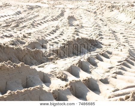 Traces on the sand.