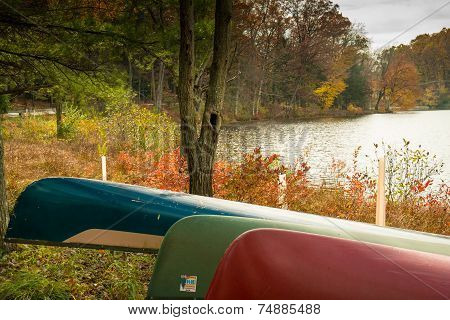 Canoes At Mt Gretna Lake