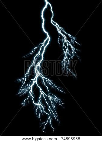 Generic lightning on black background