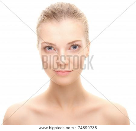 Young beauty woman looking at camera