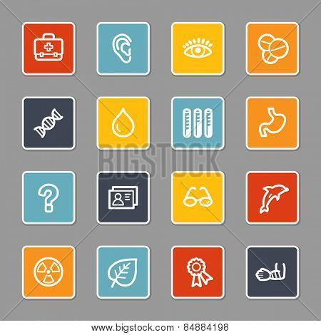 Medicine web icons set