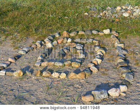 Stone labyrinth in the Solovetsky Islands