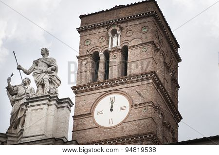 Detail Of The Facade Of The Basilica Of The Holy Cross In Jerusalem