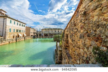 Bagno Vignoni Medieval Village In Tuscany