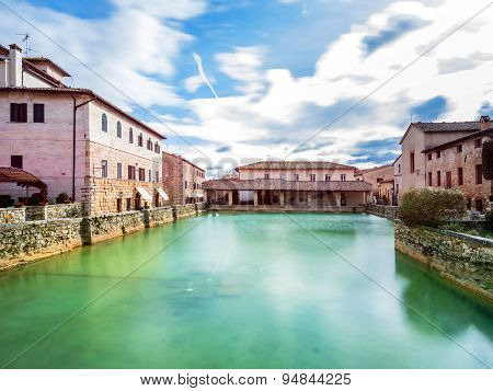 Bagno Vignoni Medieval Village In Tuscany