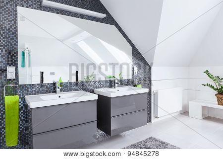 White And Grey Bathroom
