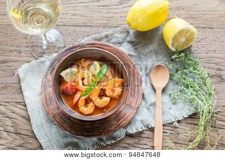 Spicy French Soup With Seafood