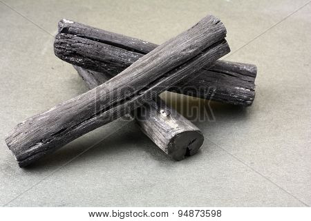 Stack of charcoal