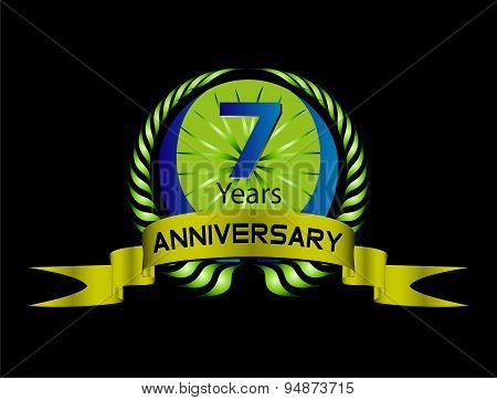 7 years Celebration Anniversary label