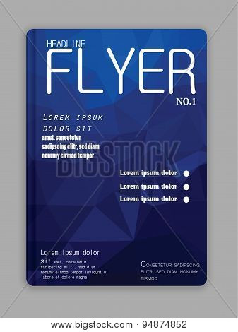 Business Brochure, Flyer Template Cover Colored