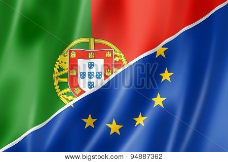 Portugal And Europe Flag