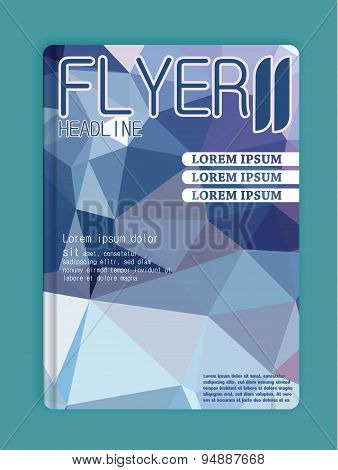 Business Brochure Template Cover Space Low Poly
