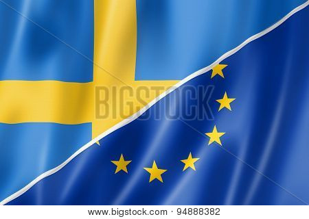Sweden And Europe Flag