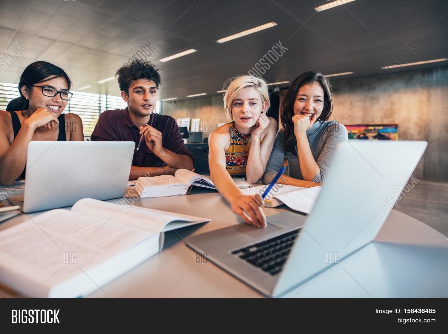 College Students Using Image & Photo (Free Trial) Bigstock