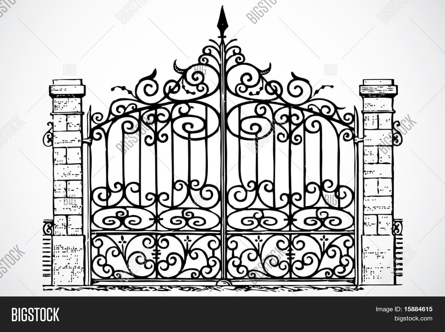 Vector Iron Gate Vector & Photo (Free Trial) Bigstock
