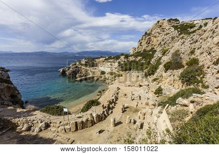 ruins of ancient temple of Hera Acraia, Loutraki