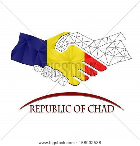 Handshake logo made from the Republic of Chad.