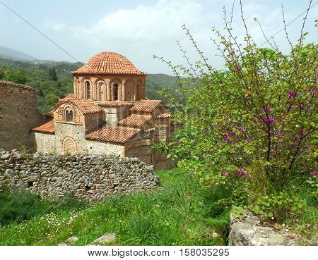 Byzantine Church in the Archaeological Site of Mystras, Greece, UNESCO World Heritage