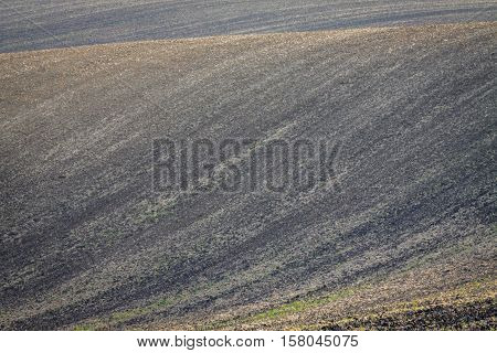 Background of Moravian fields area called the Moravian Tuscany Czechia.