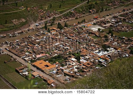 Vista aérea da aldeia