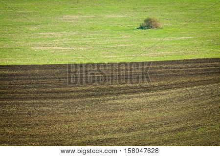 Background of Moravian fields area called the Moravian Tuscany Czechia.