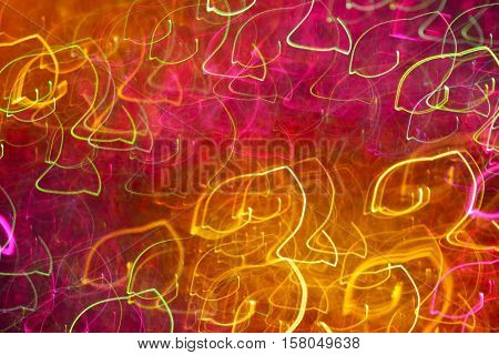 Photo by abstract tracery light lines for background.