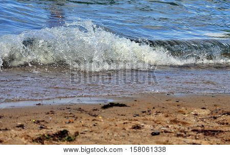 The Waves On The Shore Of Lake Ural