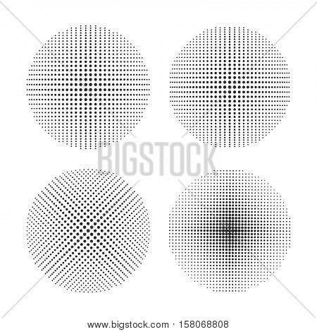 Abstract dotted vector background. Halftone effect. Abstract design element set consisting of points for your design project and decoration. Vector Illustration