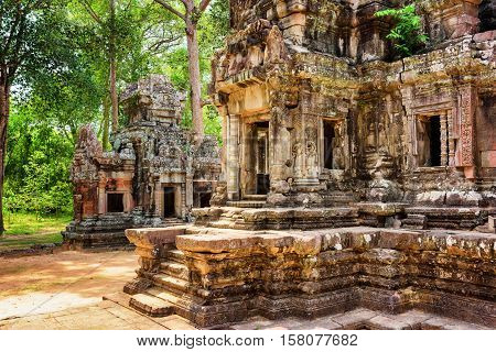 Entrance To Central Sanctuary Of Thommanon Temple, Cambodia