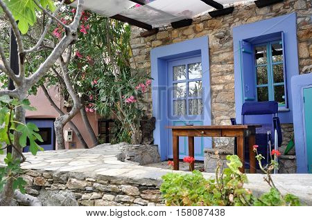 Detail of renovation in Old Alonissos village Greece.