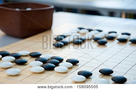 Desk For Board Game Go On Table