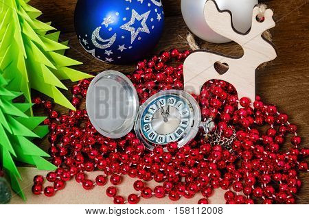 set of festive objects to decorate the rooms, the concept of home comfort