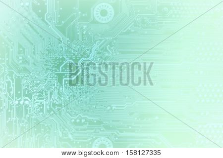 Technology Concept Background Silhouette Of A Computer Motherboard With Bright Colors, Suitable As A