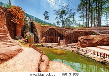 Amazing Canyon With Clay Building Of Church, The Dalat Star