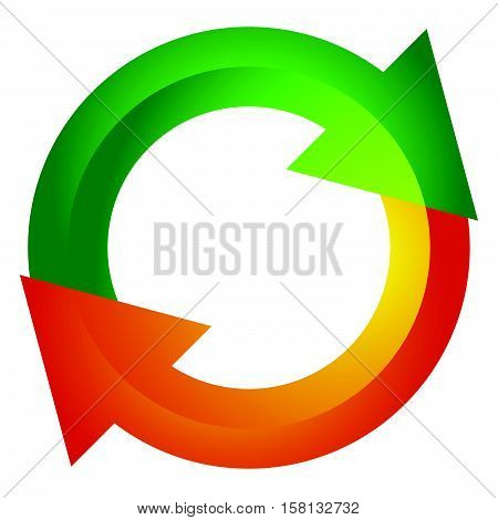 Circular Arrow, Circle Arrow Icon. Rotation, Restart, Twist, Turn Concept Icon / Button