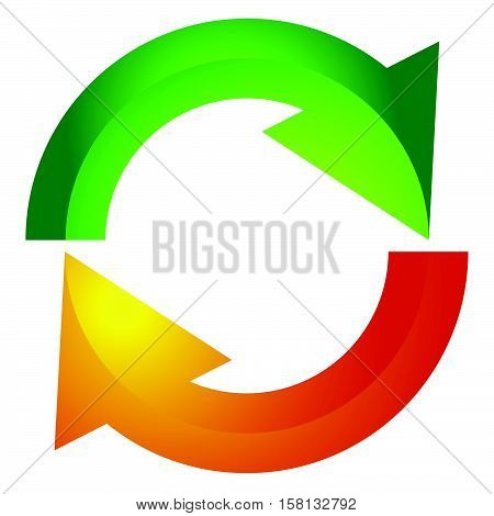 Circular Arrow, Circle Arrow Icon. Rotation, Restart, Twist, Turn Concept Icon / Button