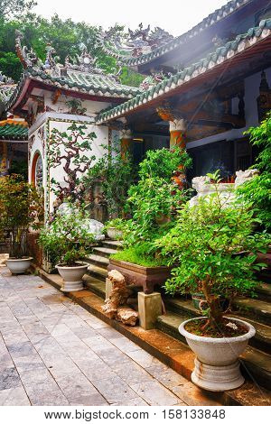 Scenic View Of The Linh Ung Pagoda, The Marble Mountains, Danang