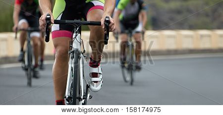 Cycling competition cycling competition,cyclist athletes riding a race at high speed